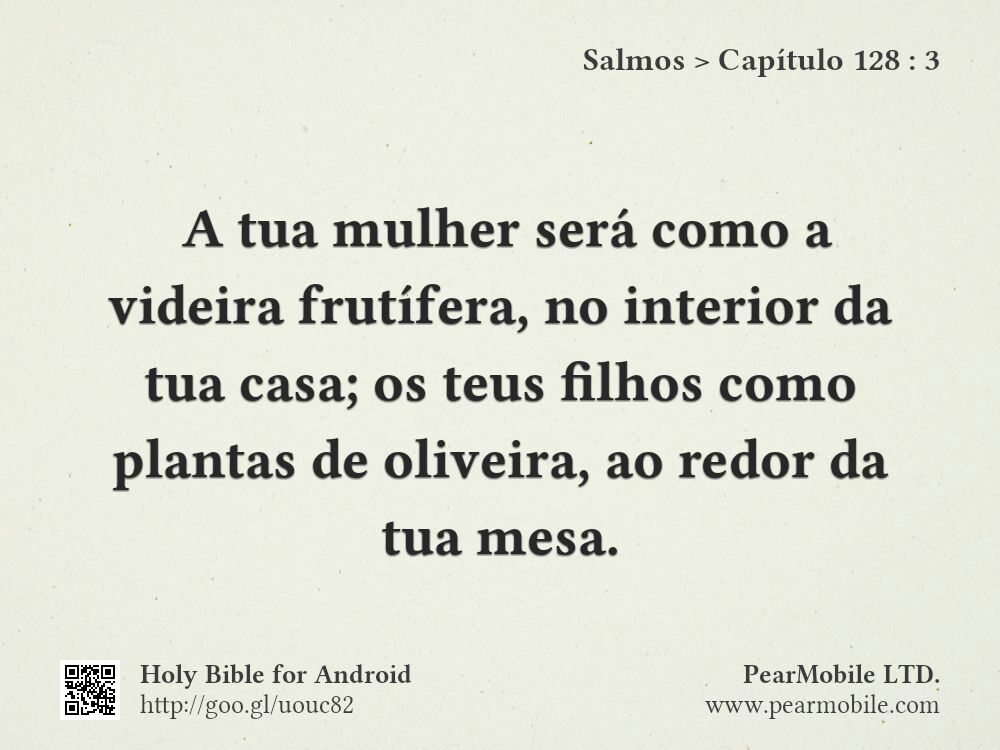 Salmos, Capítulo 128:3